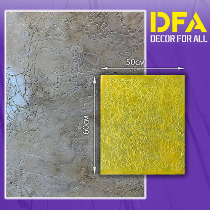 Silicone impression for decoration Marble veins yellow W00002