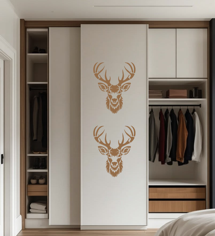 DFA "Deer" Stencil — add a sense of lightness to your interior. Thickness: 0.3–1 mm (J00081)