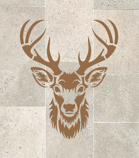 DFA "Deer" Stencil — add a sense of lightness to your interior. Thickness: 0.3–1 mm (J00081)