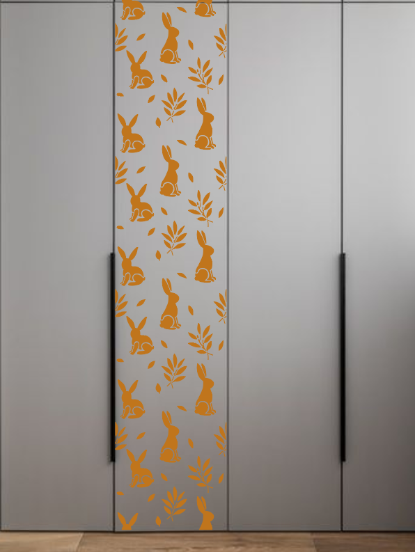 Rabbits on the walls – a magical atmosphere for a child's room with DFA 0.3–1 mm (E00097)