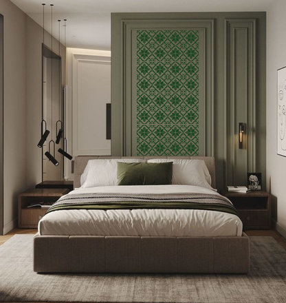 Square Patterns for Vibrant Interiors: DFA 0.3–1 mm Decorative Stencil (K00137)
