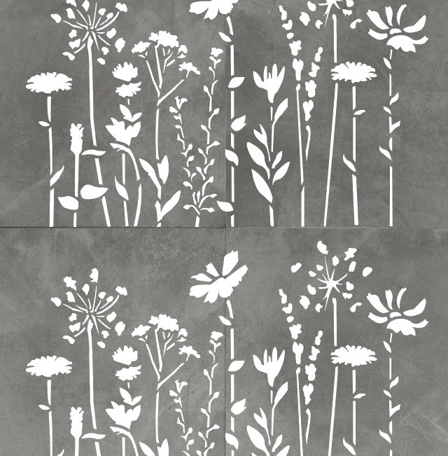 DFA Reusable Stencil "Nature" for Plaster and Paint 0.3–1 mm (P00198)