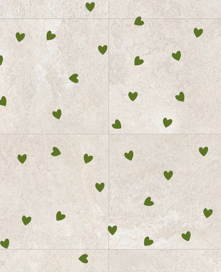 Hearts on the walls – a magical atmosphere for a child's room with DFA 0.3–1 mm (E00101)
