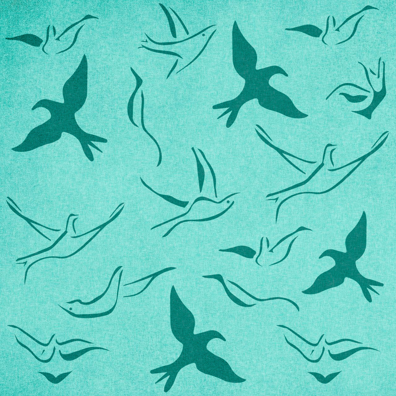 Stencil Birds DFA animals for walls for plaster and paint 0.3-1mm (J00035)