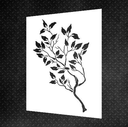 Stencil DFA for decoration Priroda Branch for plaster and paint 0.3-1mm (Р00019)