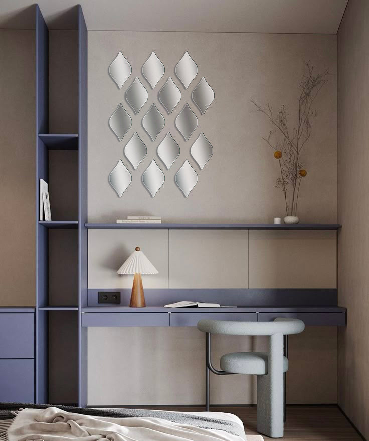 Quick Transformation: DFA Rhombus Mirror Decor to Update Your Home, 5pcs/10pcs/15pcs (YA00009)