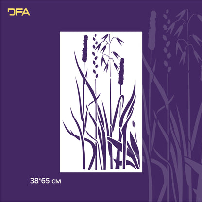 Stencil DFA for walls Grass 1 for plaster and paint 0.3-1mm (P00125)
