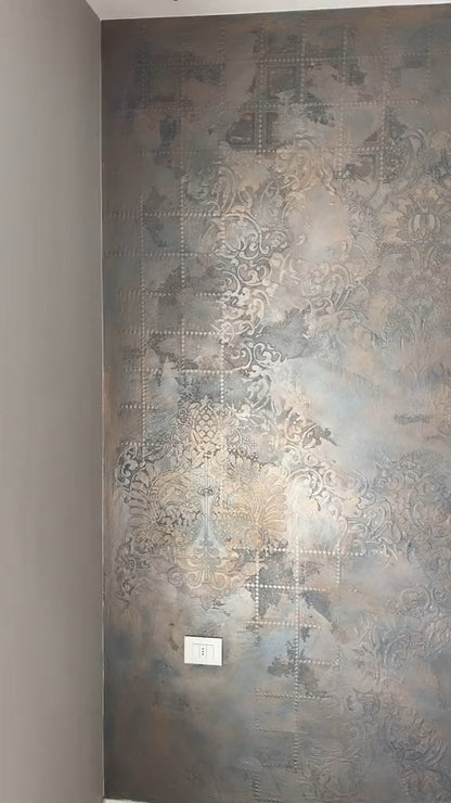 Stencils DFA set for decoration under plaster and paint (Damask 25 + Damascus 22 + Oriental 21) 0.3-1 mm (N00130)