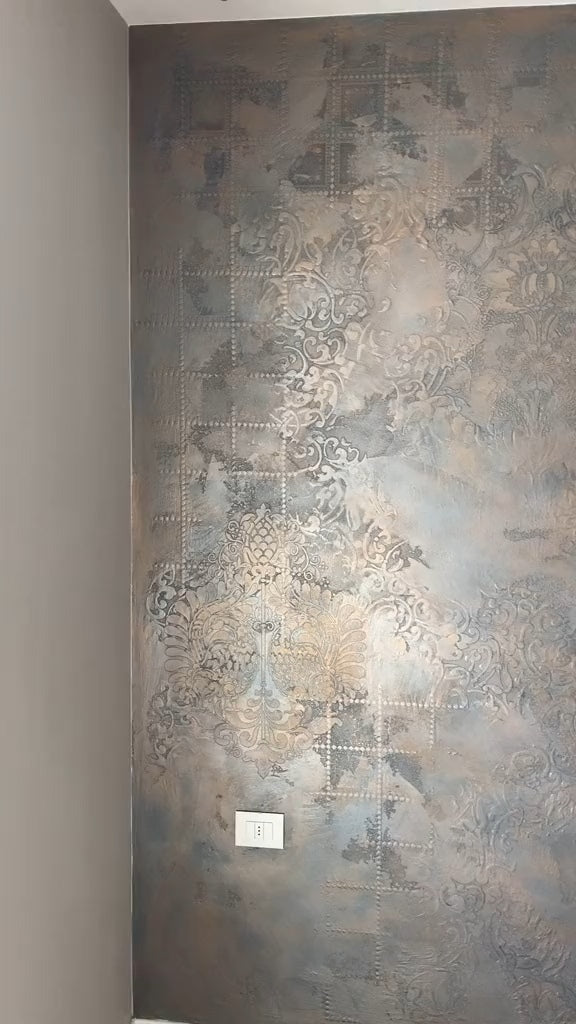 Stencils DFA set for decoration under plaster and paint (Damask 25 + Damascus 22 + Oriental 21) 0.3-1 mm (N00130)