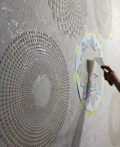 Inspiration in the details: DFA stencil Round pattern for true connoisseurs of style 0.3-1 mm (C00016-d)