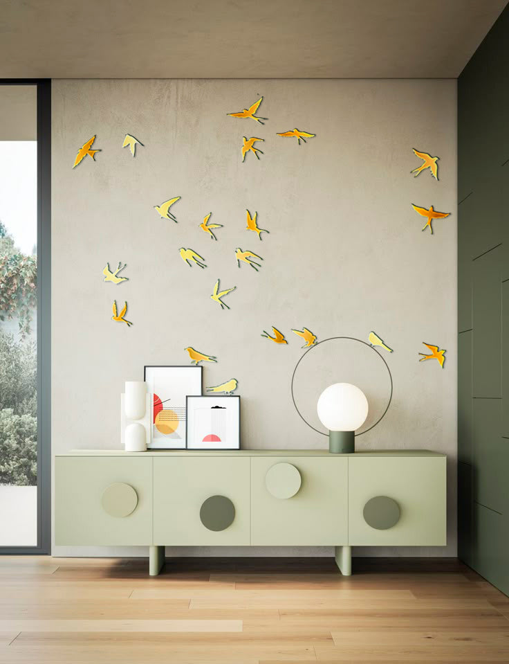 DFA Mirror Birds: Add natural elegance to your interior, 21 pcs (YA00023)