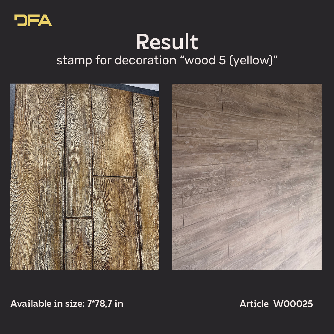 Silicone impression for decoration Tree 5 (yellow) W00025