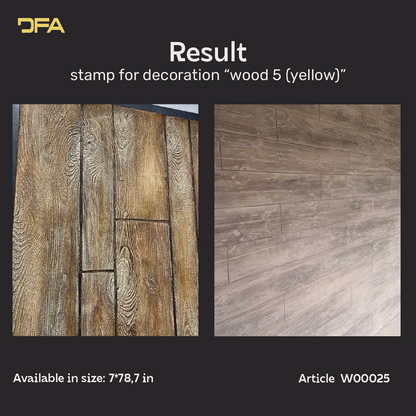 Silicone impression for decoration Tree 5 (yellow) W00025