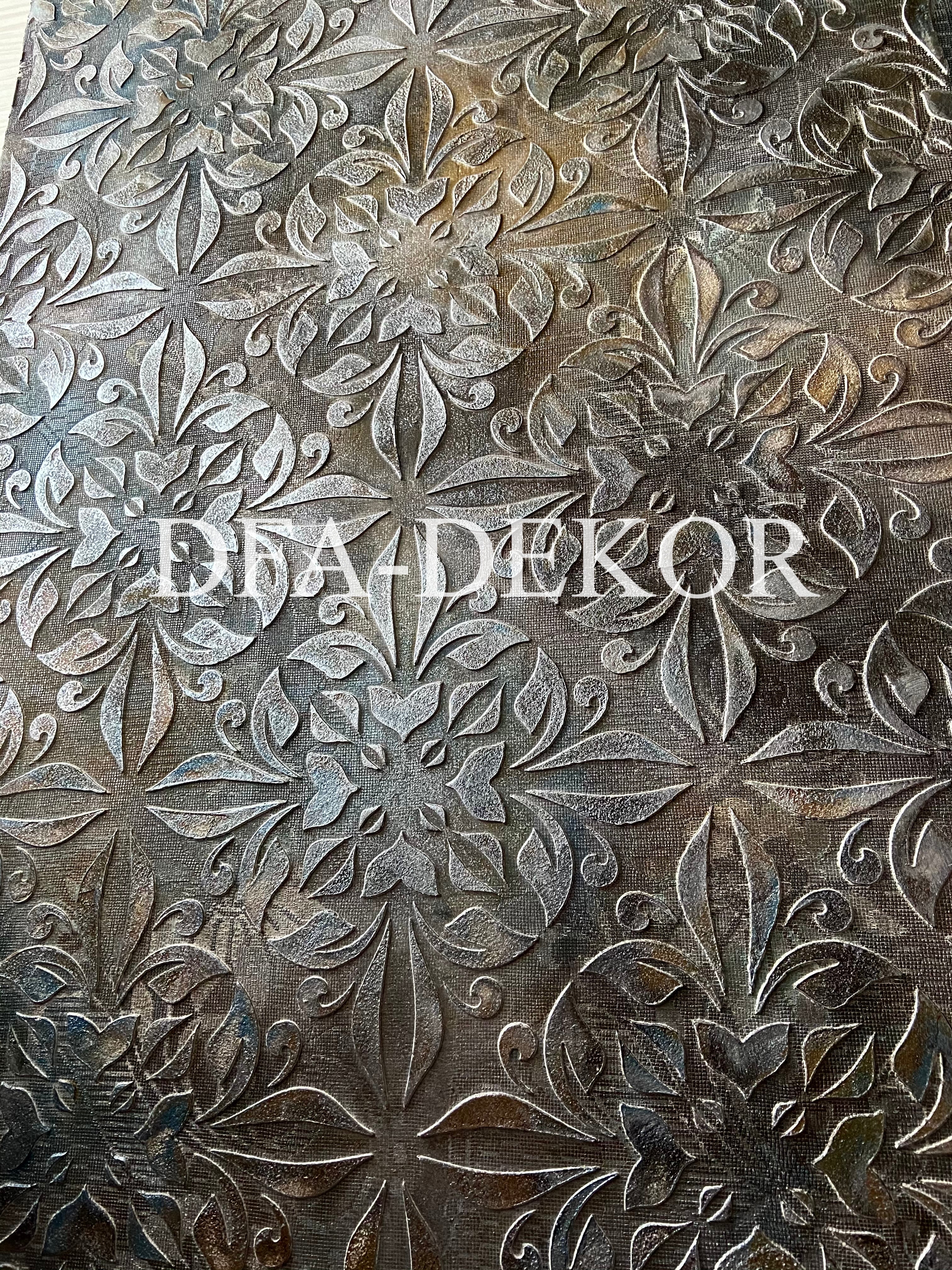Quality stencil for decoration DFA square pattern, for putty and paint, 0.3-1mm (K00021)