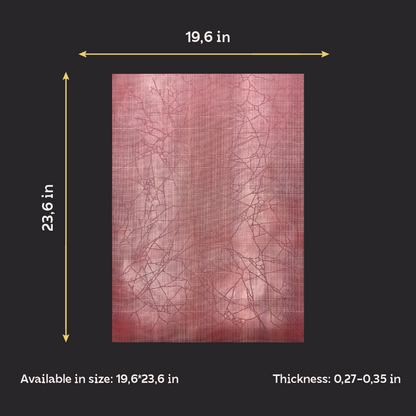 Silicone impression for decoration Marble veins red W00003