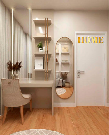 The inscription HOME in a mirror version - modern decor for a cozy space (YA00021)