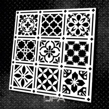 Update the interior easily - stencil DFA Square patterns for bright accents 0.3-1 mm (K00004)
