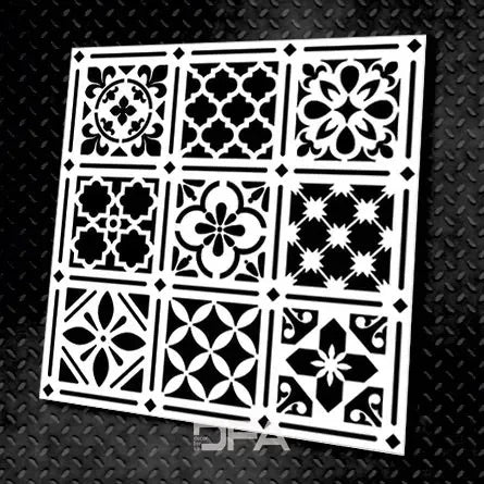 Update the interior easily - stencil DFA Square patterns for bright accents 0.3-1 mm (K00004)