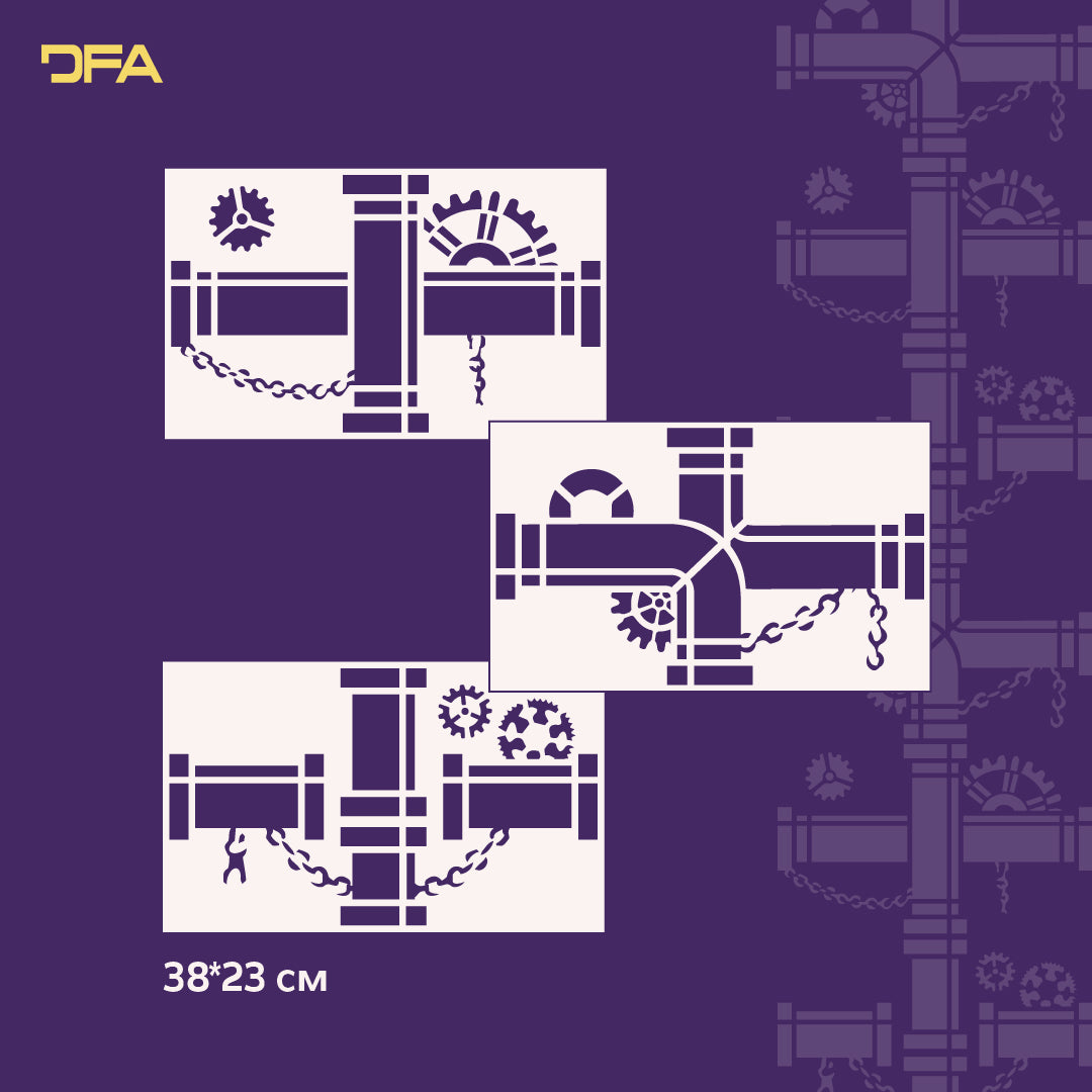 Stencil DFA reusable for decorative plaster Loft 23 (L00030)