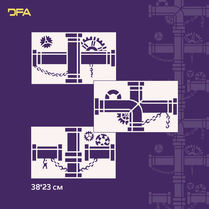 Stencil DFA reusable for decorative plaster Loft 23 (L00030)