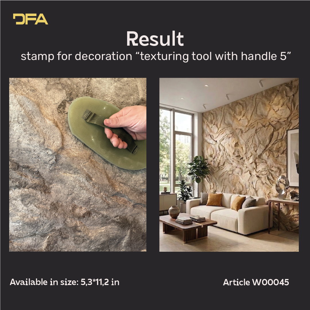 Silicone stamp for decoration DFA Masanka with handle, thickness 26 mm (W00045)