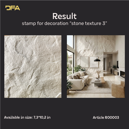 Natural Rock Relief Silicone Stamp with Handle – Texture 3