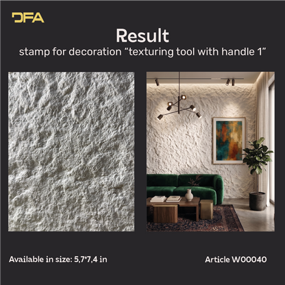 Silicone impression/stamp for decoration DFA Paint brush with handle green 1 thickness 12 mm (W00040)