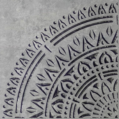 Stencil DFA reusable Round pattern for plaster and paint 0.3-1mm (С00097), 1mm - For plaster