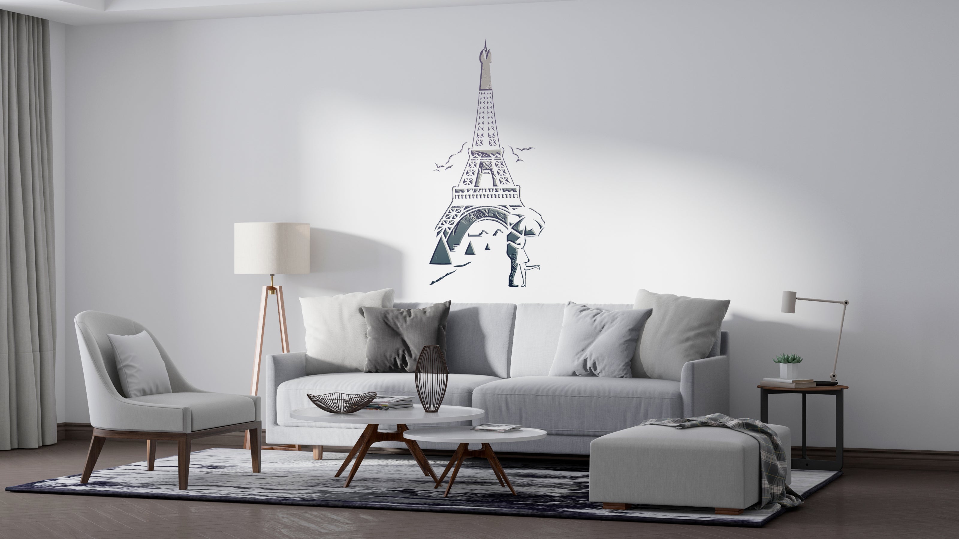 Stencil DFA Eiffel Tower for plaster and paint 0.3-1mm (X00125)