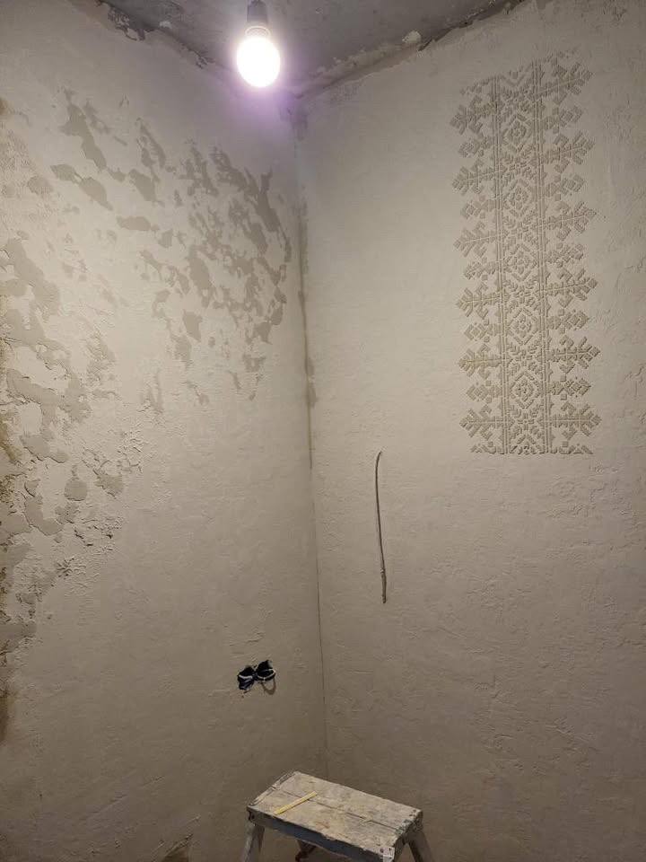 Traditional pattern Vyshyvanka for modern interior with stencil DFA 0.3-1 mm (Z00026)
