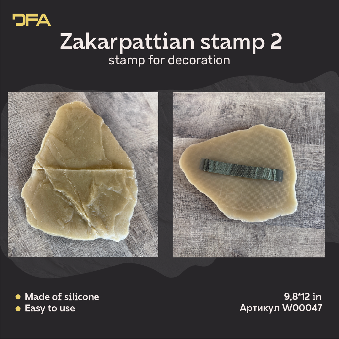 Silicone matrix/impression for decoration DFA Transcarpathian slate 2 with handle, thickness 15 mm (W00047)
