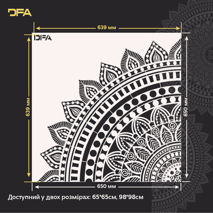 Round mandala pattern DFA – decorate your interior easily and quickly 0.3-1 mm (С00133)