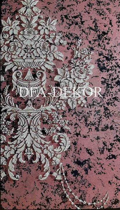 Stencil for decoration DFA Royal Damascus, for putty and paint, 0.3-1mm (D00024)
