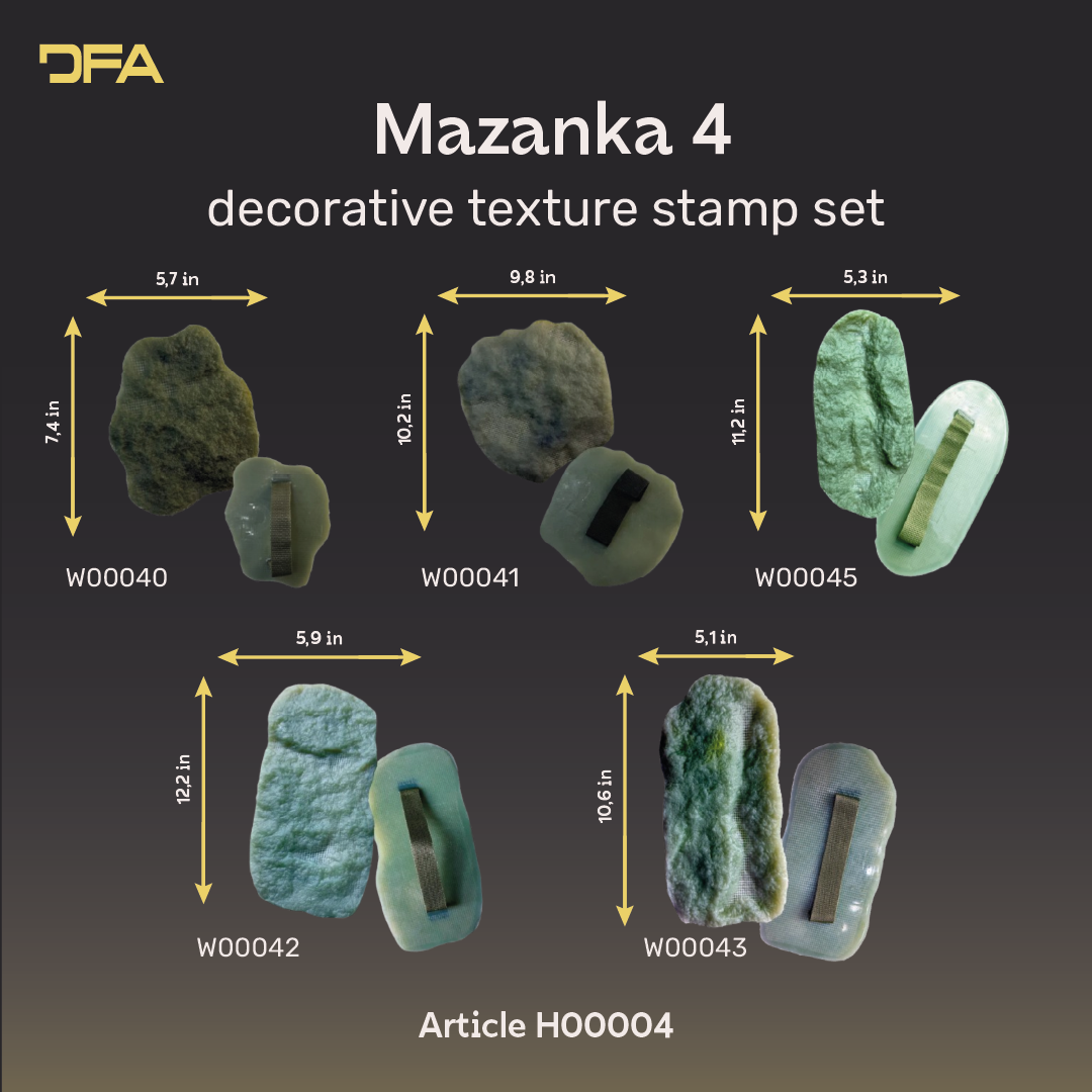 Create a relief with a set of silicone stamps DFA Masanka 5 pcs. (H00004)
