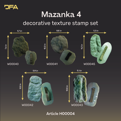 Create a relief with a set of silicone stamps DFA Masanka 5 pcs. (H00004)