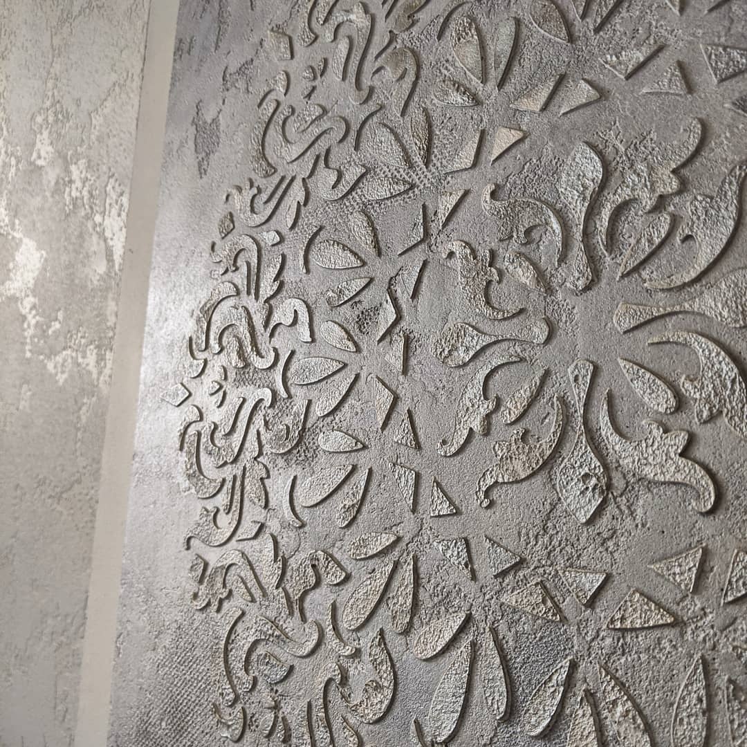 Round patterns DFA - inspiration for an accent wall 0.3-1 mm (С00004-d), 1 mm - Under plaster