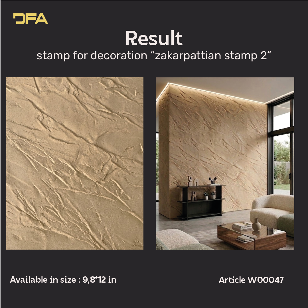 Silicone matrix/impression for decoration DFA Transcarpathian slate 2 with handle, thickness 15 mm (W00047)