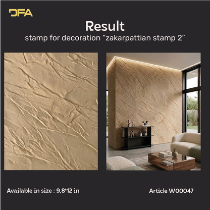 Silicone matrix/impression for decoration DFA Transcarpathian slate 2 with handle, thickness 15 mm (W00047)