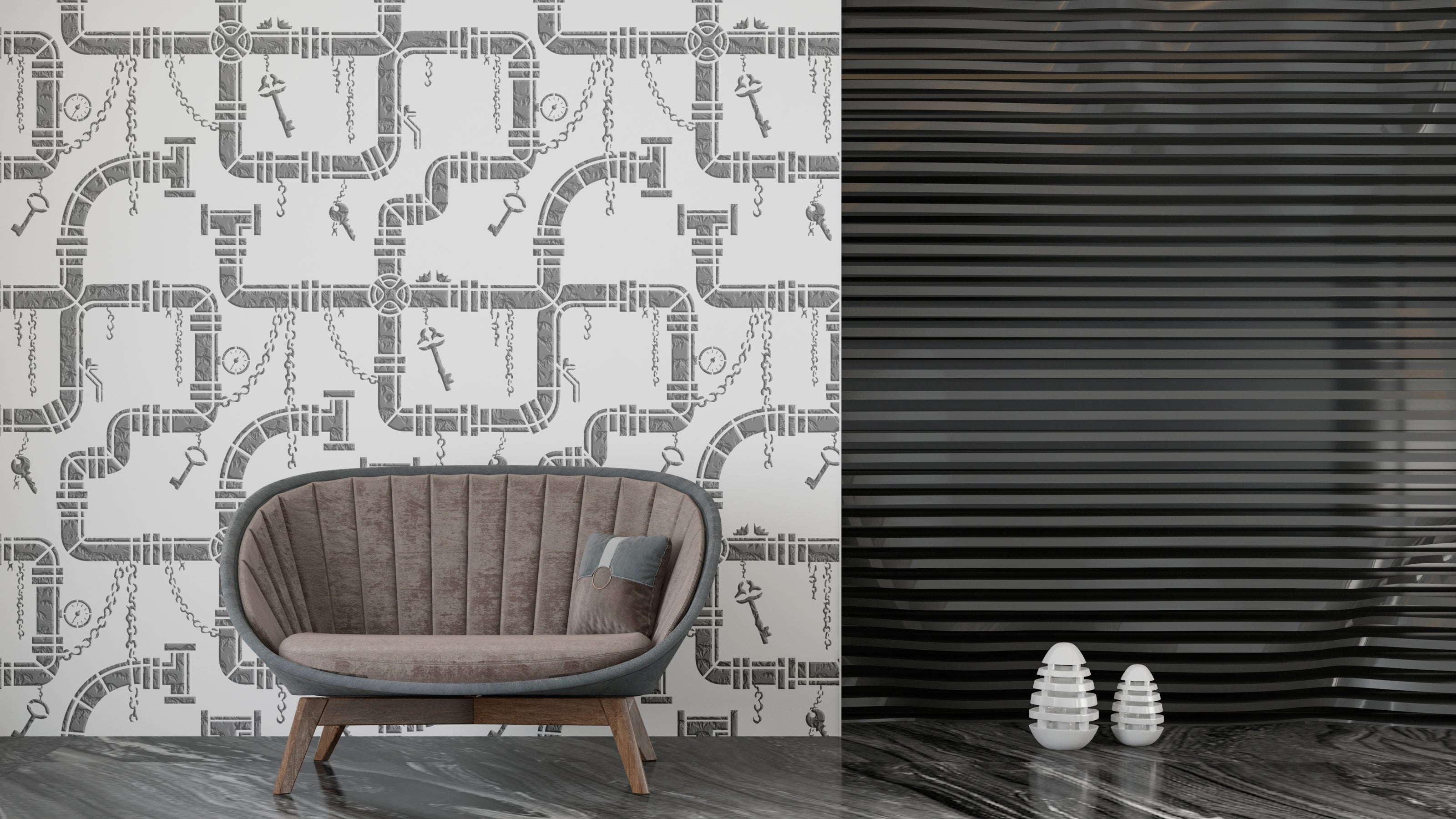 Reusable stencil DFA for decorative plaster Loft 23 (L00032)