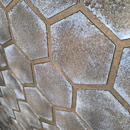 Dynamics and style: Geometric stencil "Honeycomb" for decorative plaster 0.3-1 mm (G00031)