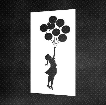 Reusable stencil DFA for plaster and paint 0.3-1mm Girl with balls (E00001)