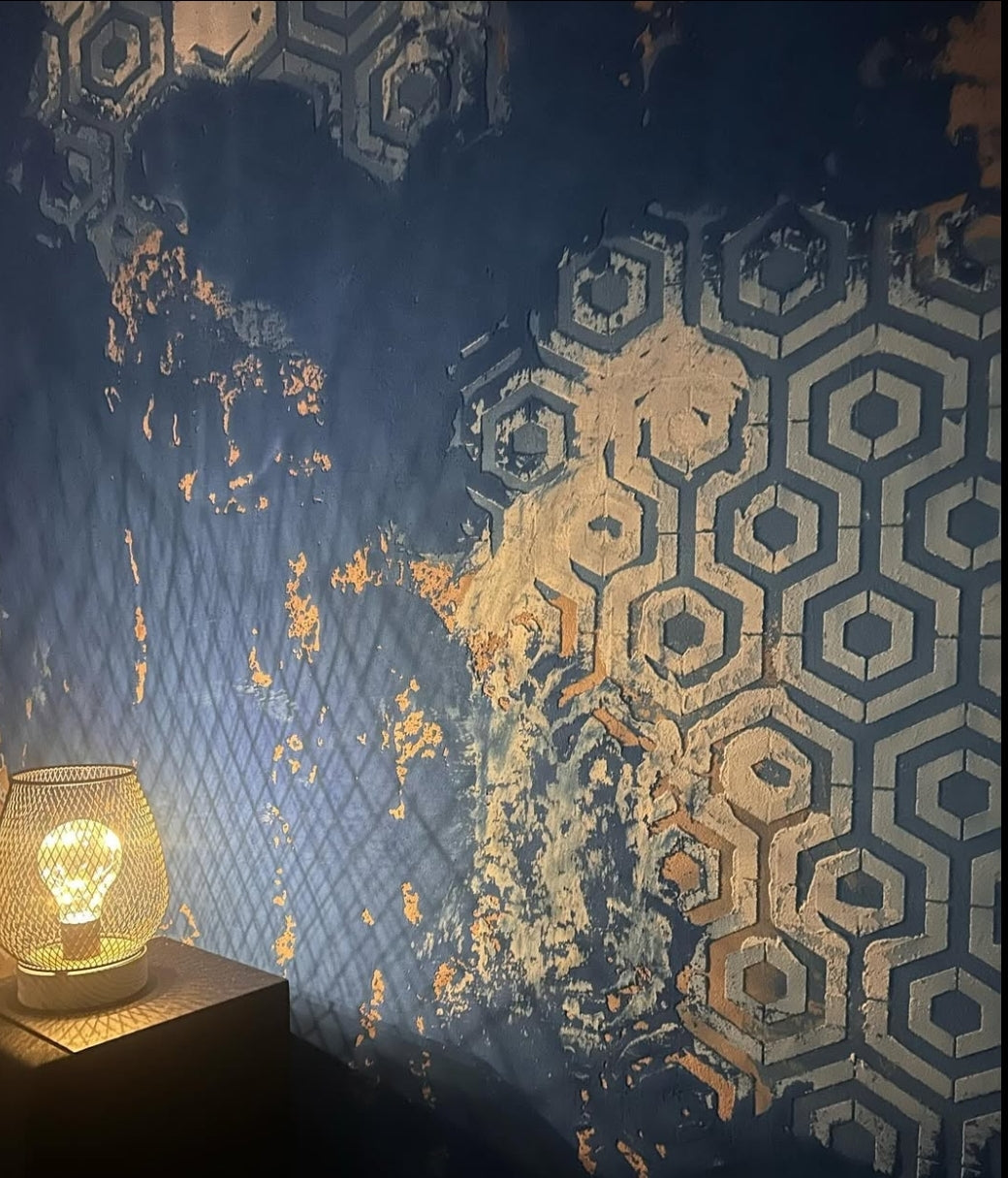 Unique geometric interior design with DFA stencil Geometry 0.3-1mm (G00025)