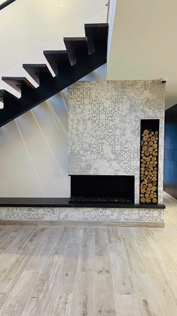 Stencils DFA set for wall decoration (Eastern 72 + Round 14) for plaster and paint 0.3-1 mm (N00117)