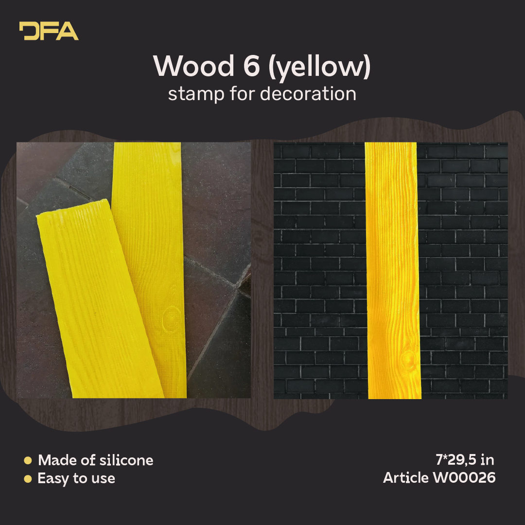 Silicone impression for decoration Tree 6 (yellow) W00026