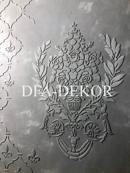 Reusable stencil DFA Damascus, for plaster and paint 0.3-1mm (D00026)