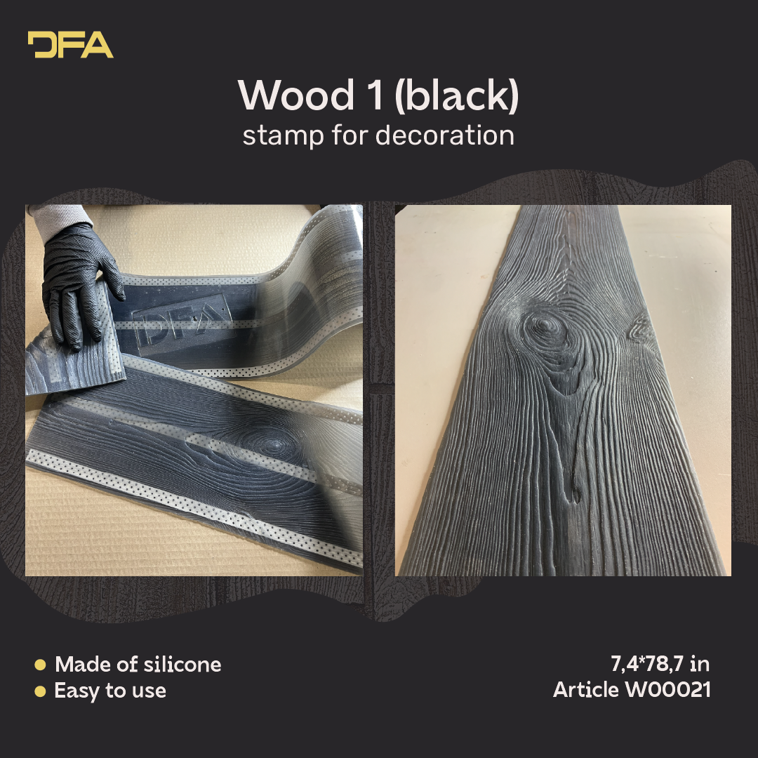 Silicone impression for decoration Tree 1 (black) W00021