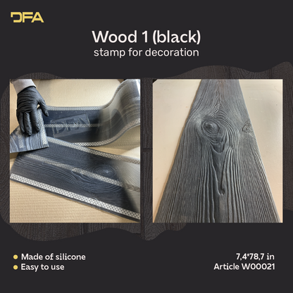 Silicone impression for decoration Tree 1 (black) W00021