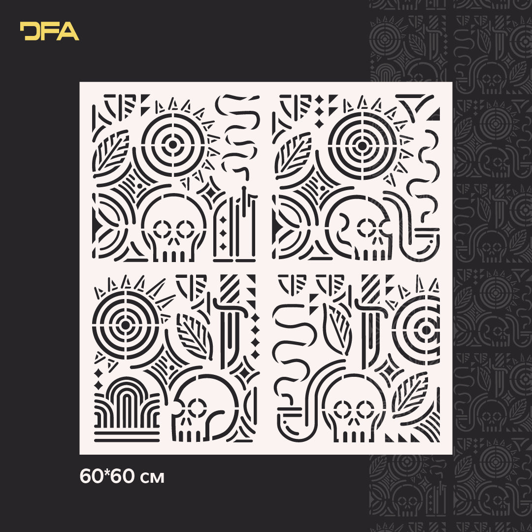 Stencil DFA reusable for decorative plaster Loft 23 (L00026)