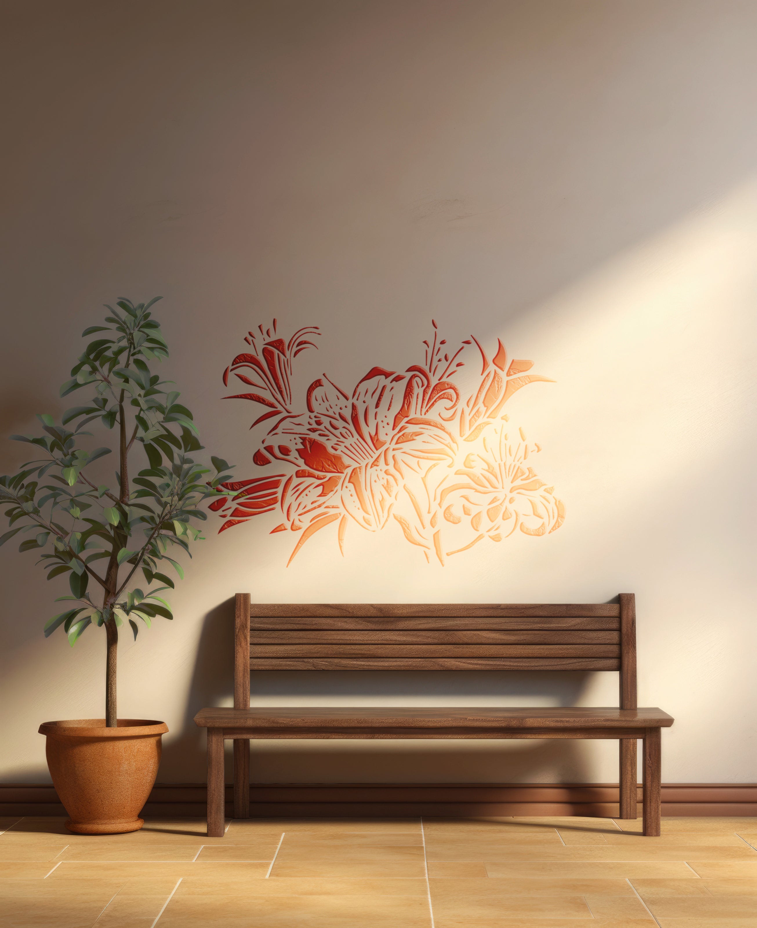 Stencil nature DFA for walls for plaster and paint 0.3-1mm (P00139)