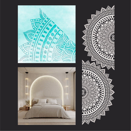 Elegant stencil DFA Mandala - round pattern for a stylish interior 0.3-1 mm (С00134)